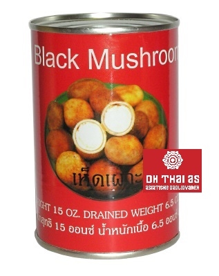 Canned black mushroom in brine