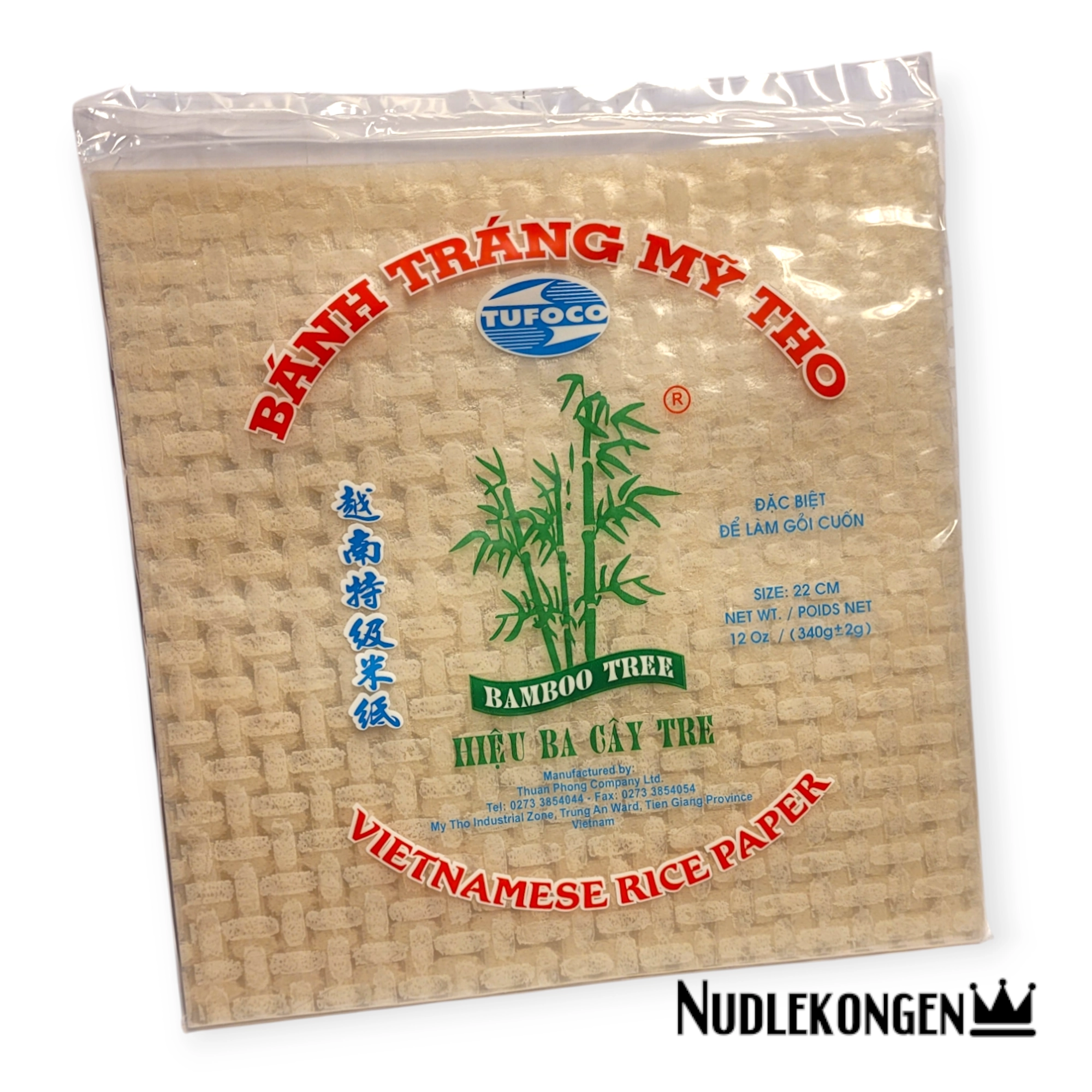 RICE PAPER 22 CM - SQUARE - 340 GR - Nudlekongen.no